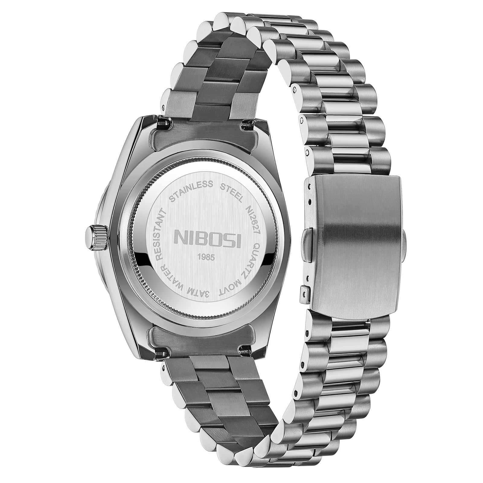 Foto 5 pulgar | Reloj Nibosi B04-all Silver Quartz De Acero Inoxidable Para Hombre - Venta Internacional.