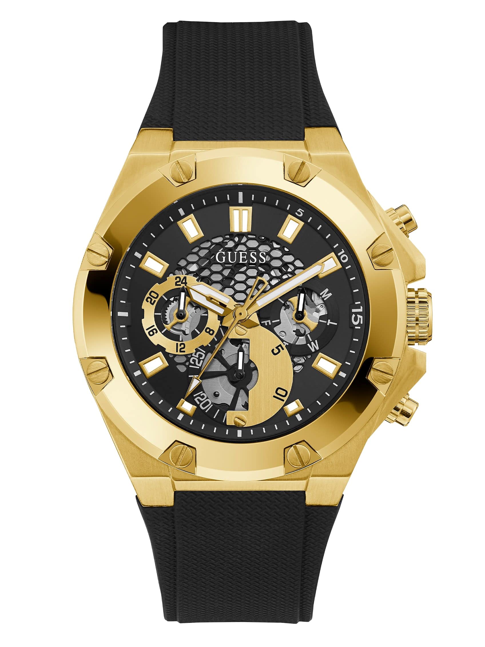 Foto 1 | Reloj Guess Funda Dorada de 46 Mm - Venta Internacional