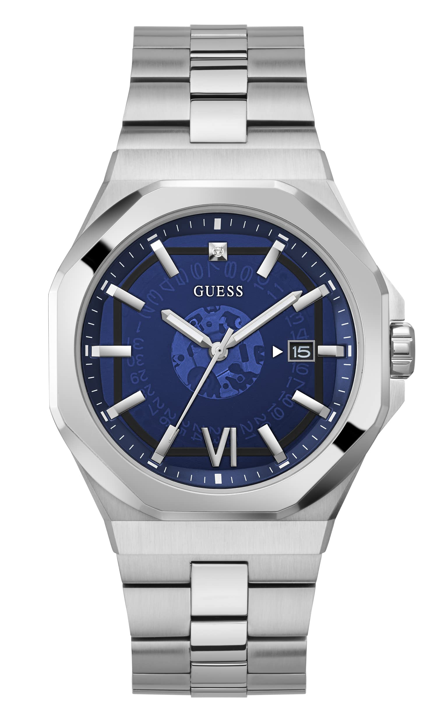 Foto 2 pulgar | Reloj Guess Plateado para Hombre-Venta Internacional