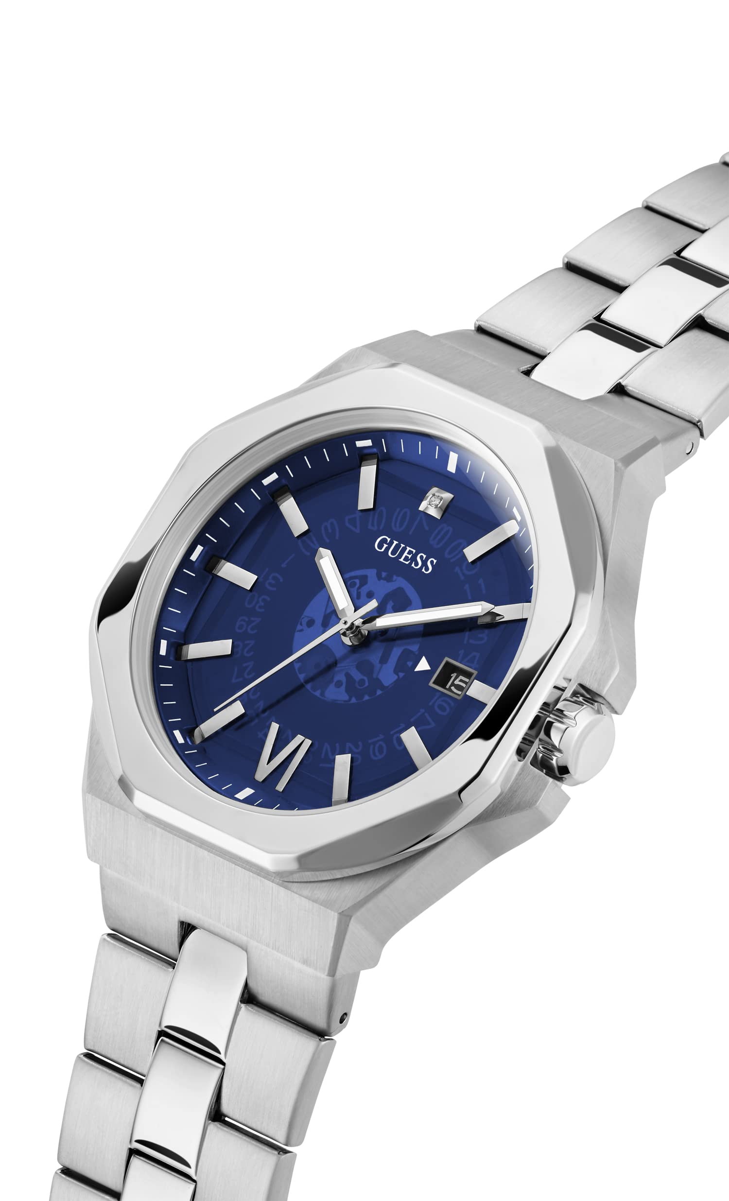 Foto 5 pulgar | Reloj Guess Plateado para Hombre-Venta Internacional