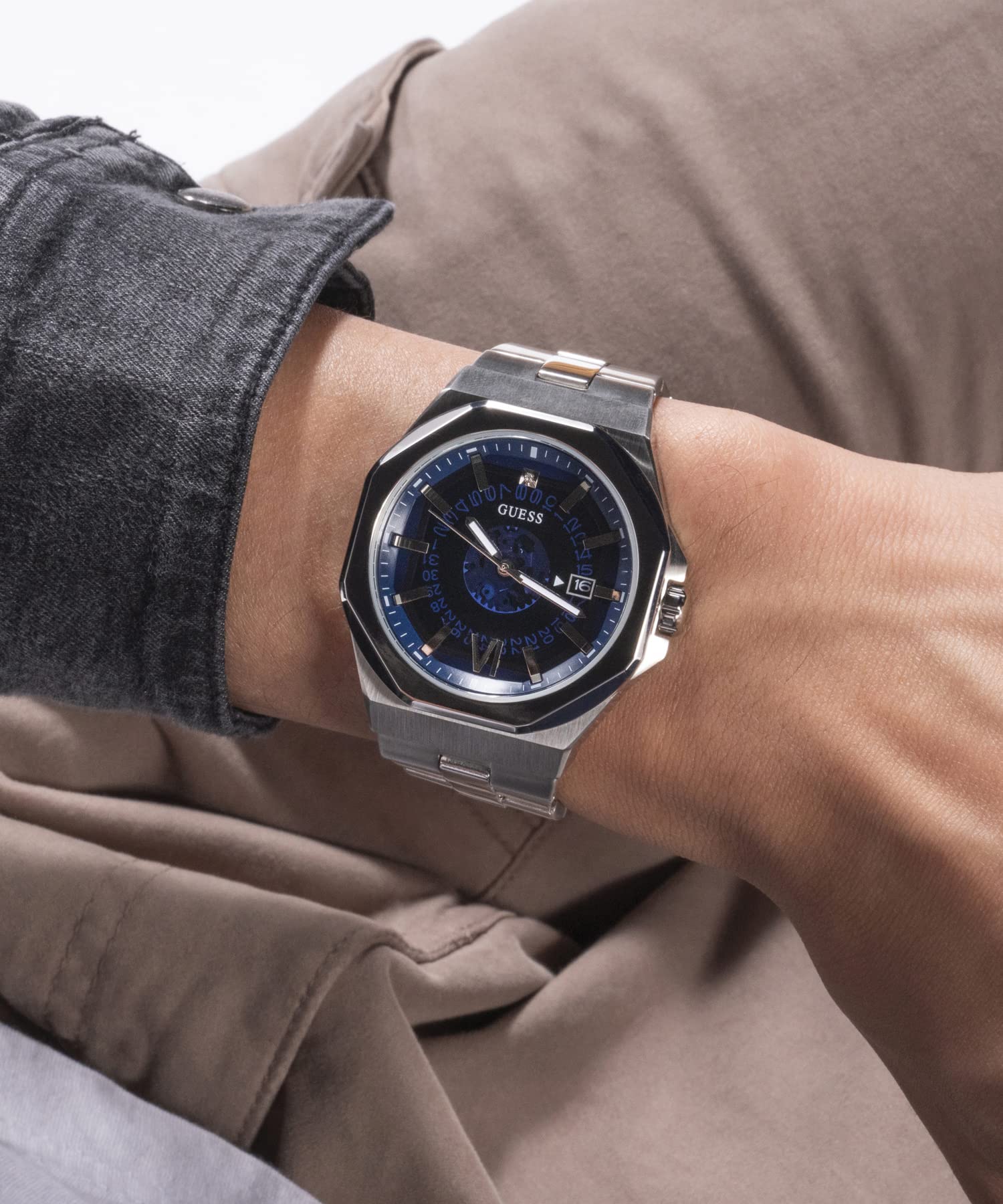 Foto 8 pulgar | Reloj Guess Plateado para Hombre-Venta Internacional