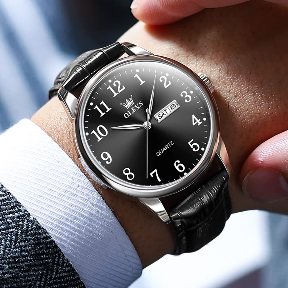 Foto 3 pulgar | Reloj Olevs de Piel para Hombre Impermeable 30 M - Venta Internacional