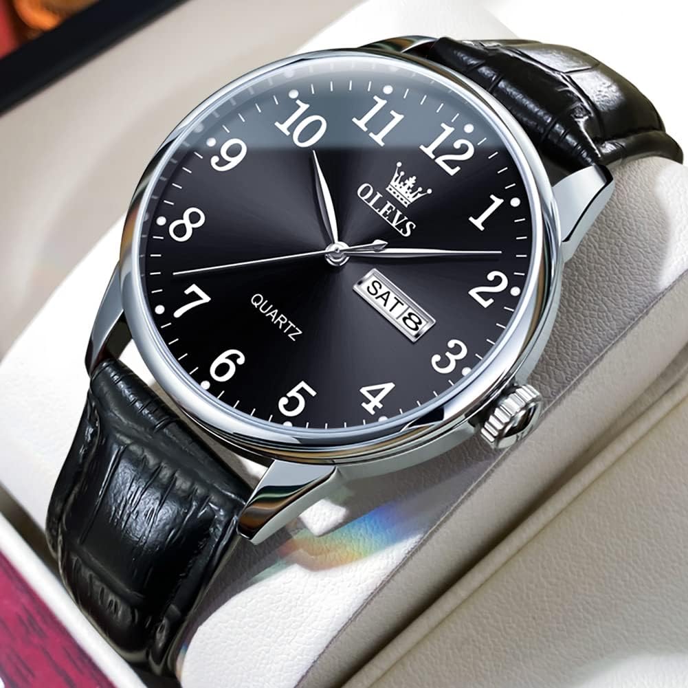 Foto 4 pulgar | Reloj Olevs de Piel para Hombre Impermeable 30 M - Venta Internacional