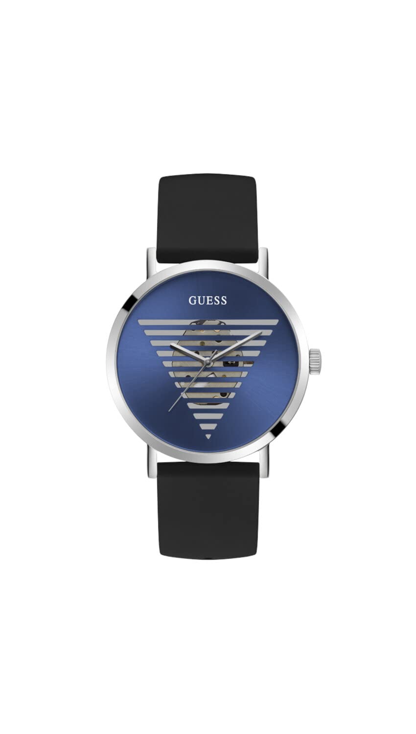 Foto 2 pulgar | Reloj Guess Caja de 44 mm Correa Negra y Esfera Azul para Hombre - Venta Internacional
