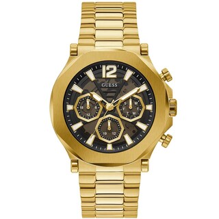 Foto 1 | Reloj Guess Correa Dorada de 46 mm y Esfera Negra para Hombre - Venta Internacional