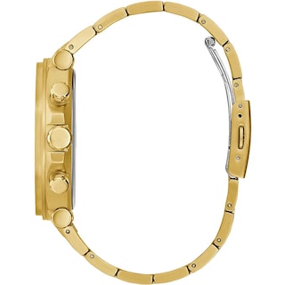 Foto 2 | Reloj Guess Correa Dorada de 46 mm y Esfera Negra para Hombre - Venta Internacional