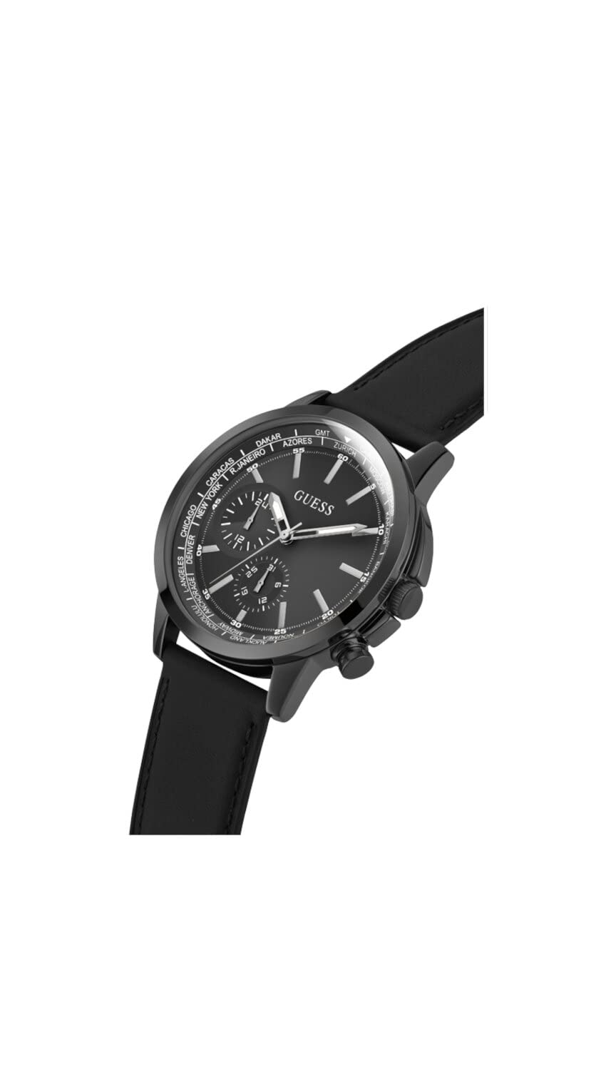 Foto 4 pulgar | Reloj Guess Caja de 44 mm Esfera color Bronce y Correa Negra para Hombre - Venta Internacional
