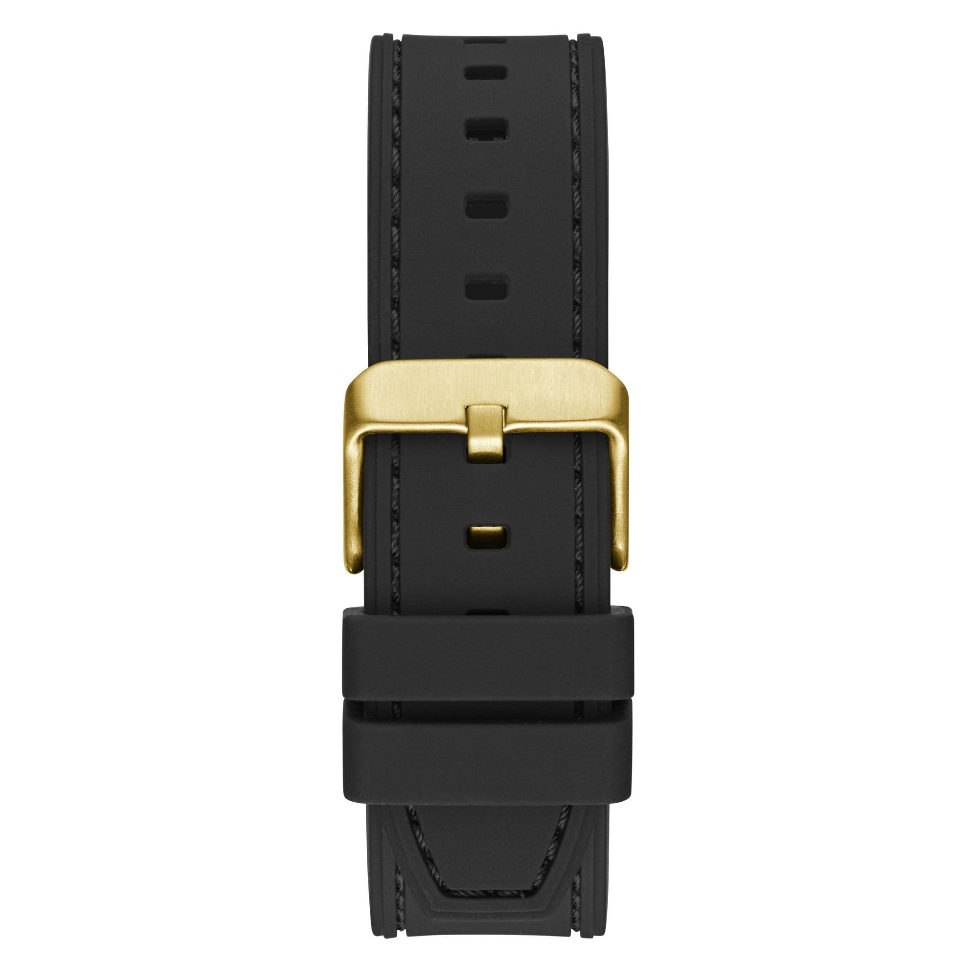 Foto 2 | Reloj Guess de 42 mm con Esfera Verde y Correa de Silicona Negra para Hombre - Venta Internacional