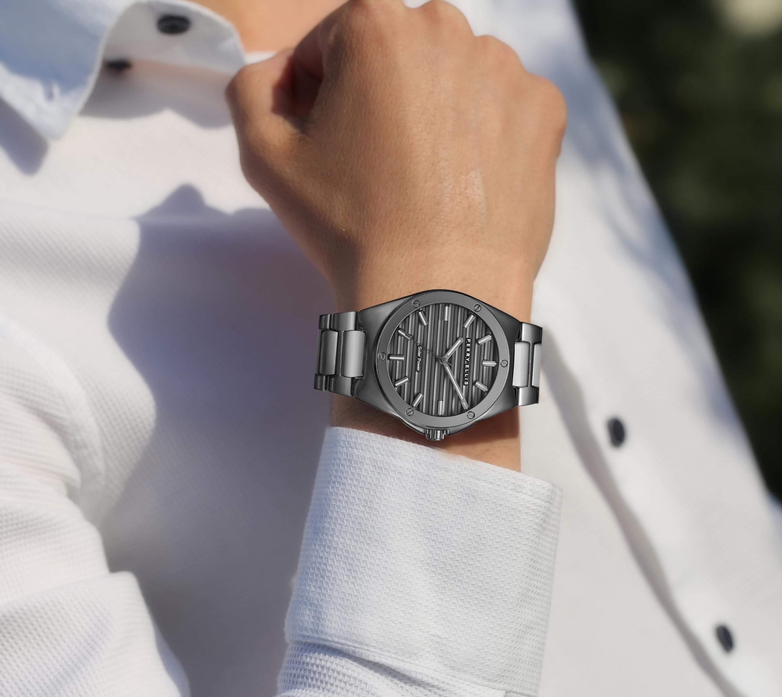 Foto 4 pulgar | Reloj Perry Ellis con Energía Solar de 42 Mm para Hombre - Venta Internacional