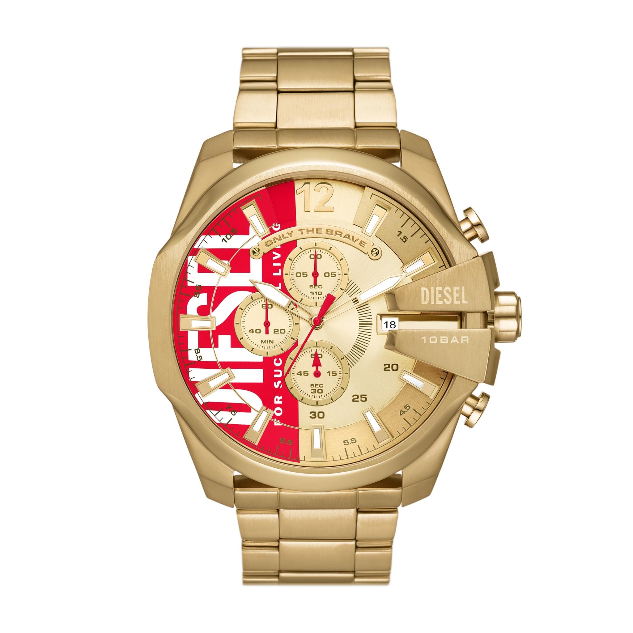 Foto 2 pulgar | Reloj Diesel Mega Chief Dz4642 Gold Chronograph para Hombre - Venta Internacional