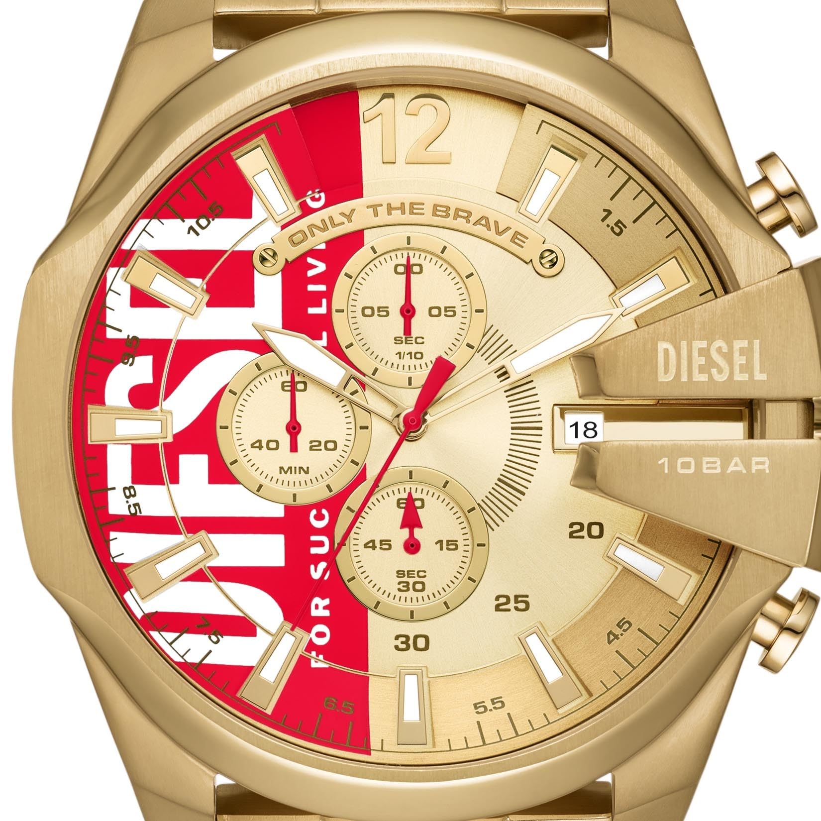 Foto 5 pulgar | Reloj Diesel Mega Chief Dz4642 Gold Chronograph para Hombre - Venta Internacional