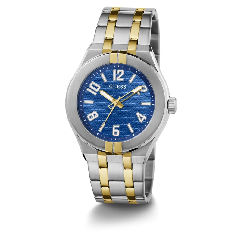 Foto 6 pulgar | Reloj Guess Correa Bicolor 44 mm Esfera Azul para Hombre - Venta Internacional