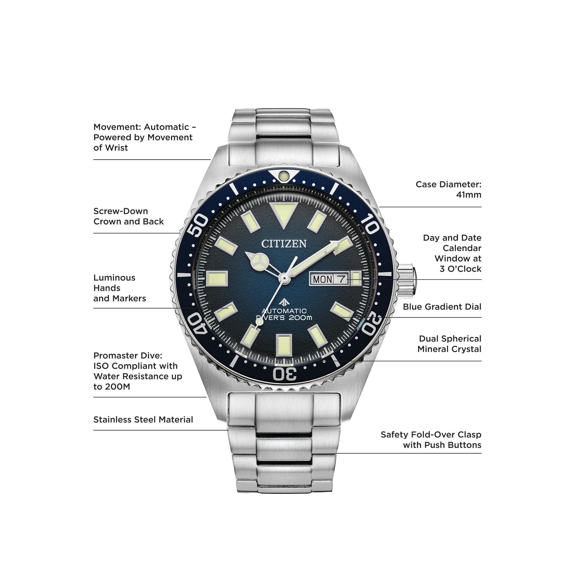 Foto 5 pulgar | Reloj Citizen Promaster Dive Automatic De 3 Manecillas Ny0129-58l - Venta Internacional.