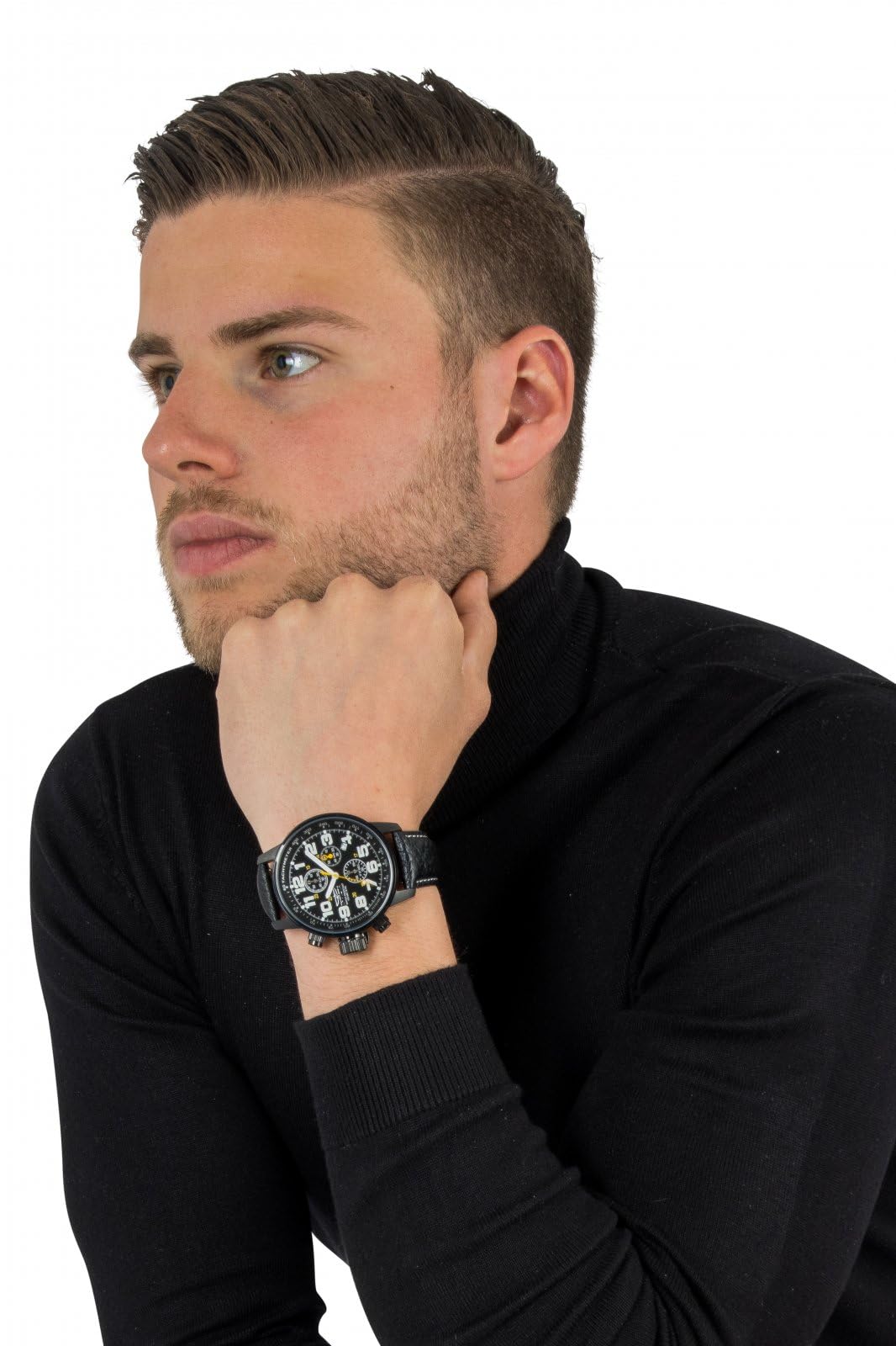 Foto 6 pulgar | Reloj Invicta I-force Con Correa De Piel De Cuarzo Para Zurdos - Venta Internacional.
