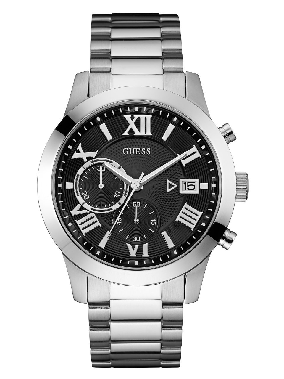 Foto 2 pulgar | Reloj Guess De Acero Inoxidable + Cronógrafo Negro U0668g3 - Venta Internacional.