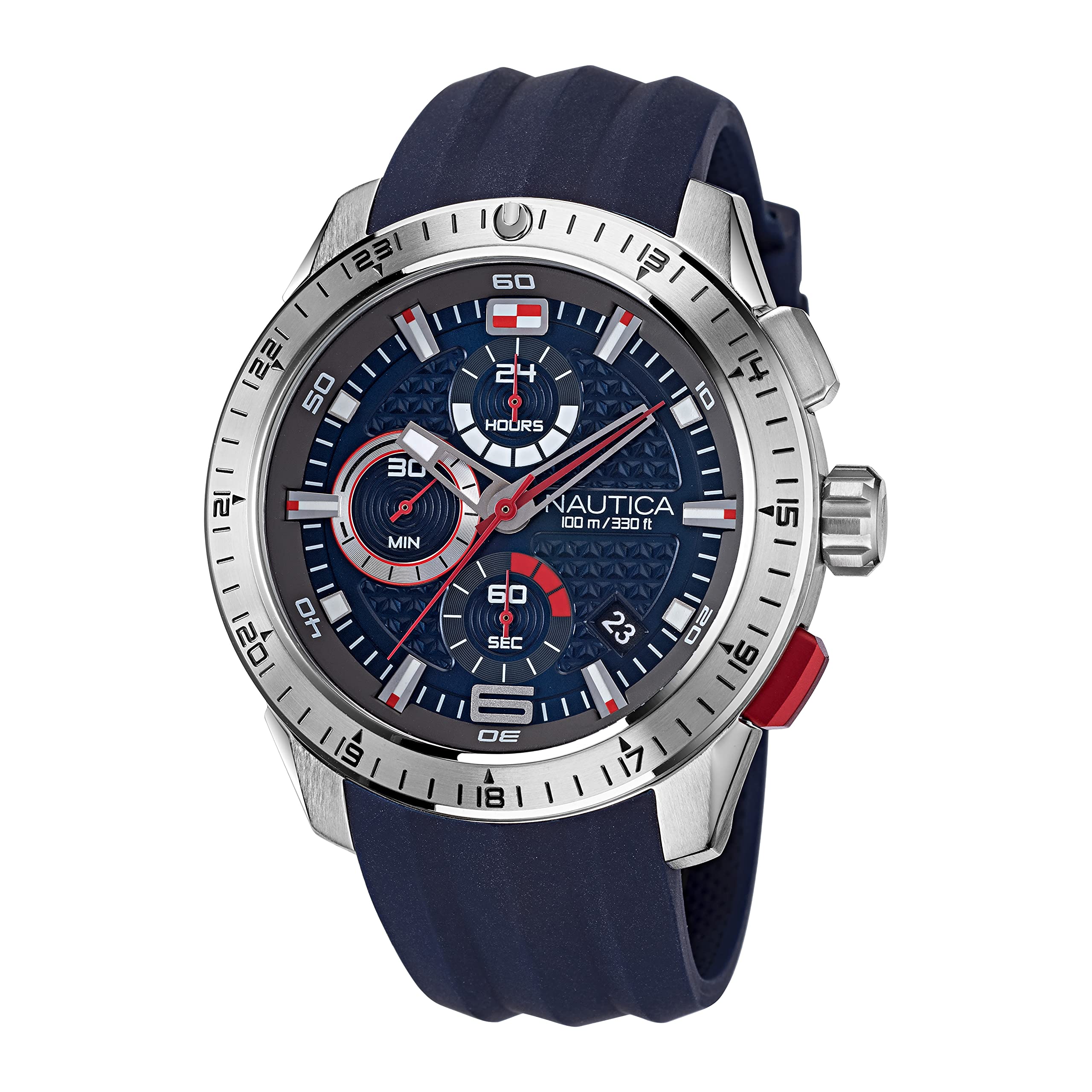 Reloj Nautica Napnsf108 Nst 101 De Silicona Gris/azul/azul Para Hombre - Venta Internacional.