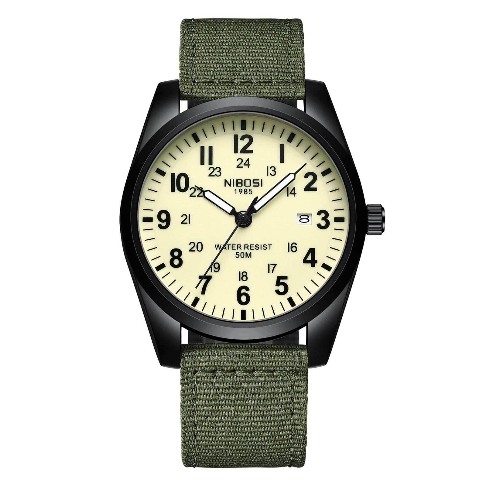 Foto 2 | Reloj Nibosi Analógico Militar con Correa de Nailon Impermeable para Hombre - Venta Internacional
