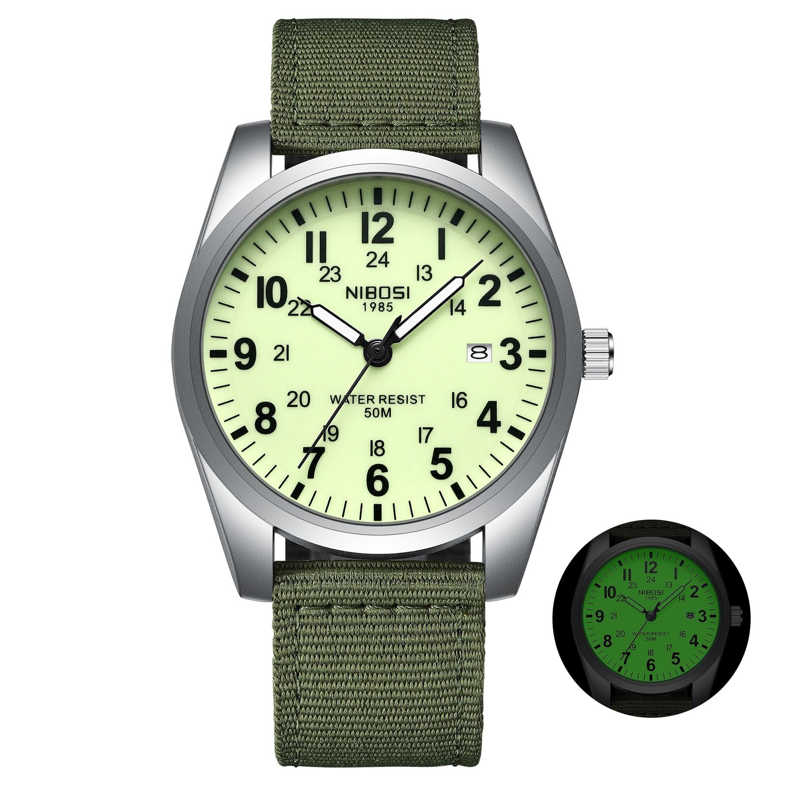Reloj Nibosi Analógico Militar Con Correa De Nailon Impermeable Para Hombre - Venta Internacional.