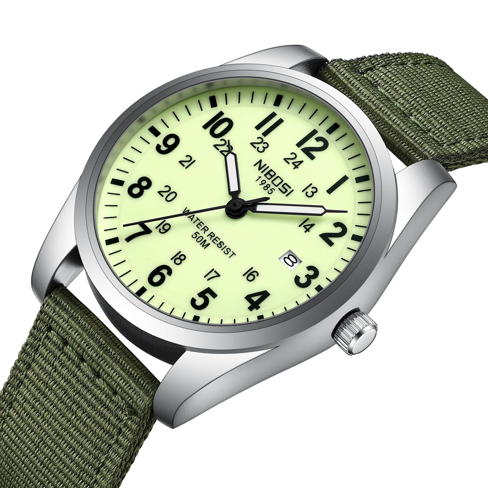 Foto 4 pulgar | Reloj Nibosi Analógico Militar Con Correa De Nailon Impermeable Para Hombre - Venta Internacional.