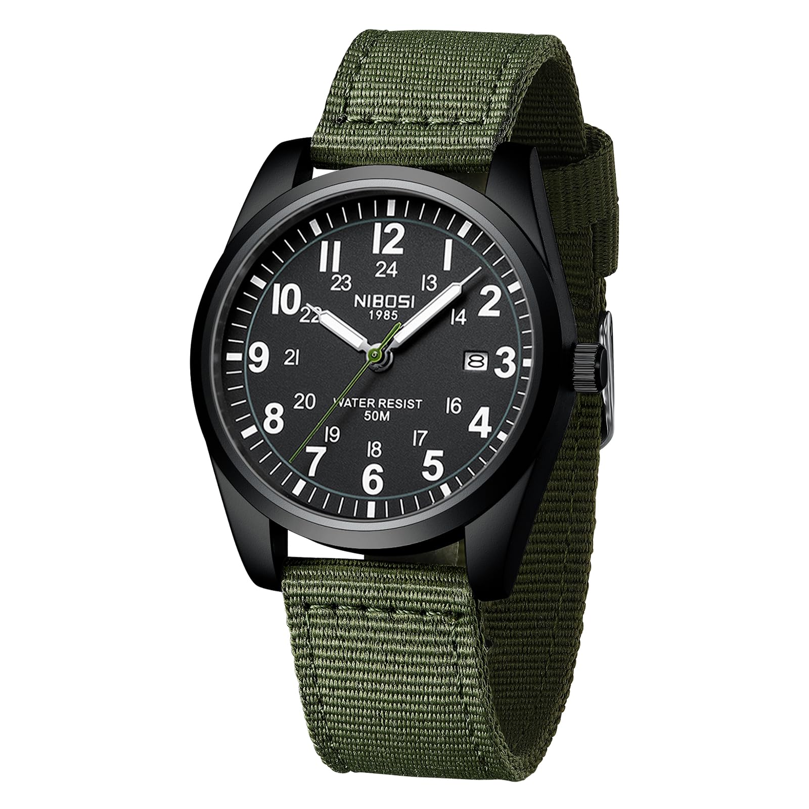 Foto 3 pulgar | Reloj Nibosi Analógico Militar Impermeable Con Calendario Para Hombre - Venta Internacional.