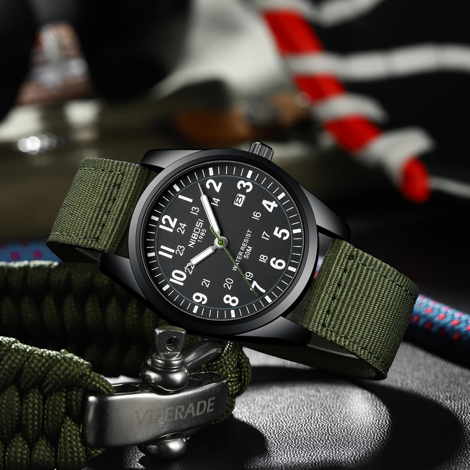 Foto 7 pulgar | Reloj Nibosi Analógico Militar Impermeable Con Calendario Para Hombre - Venta Internacional.