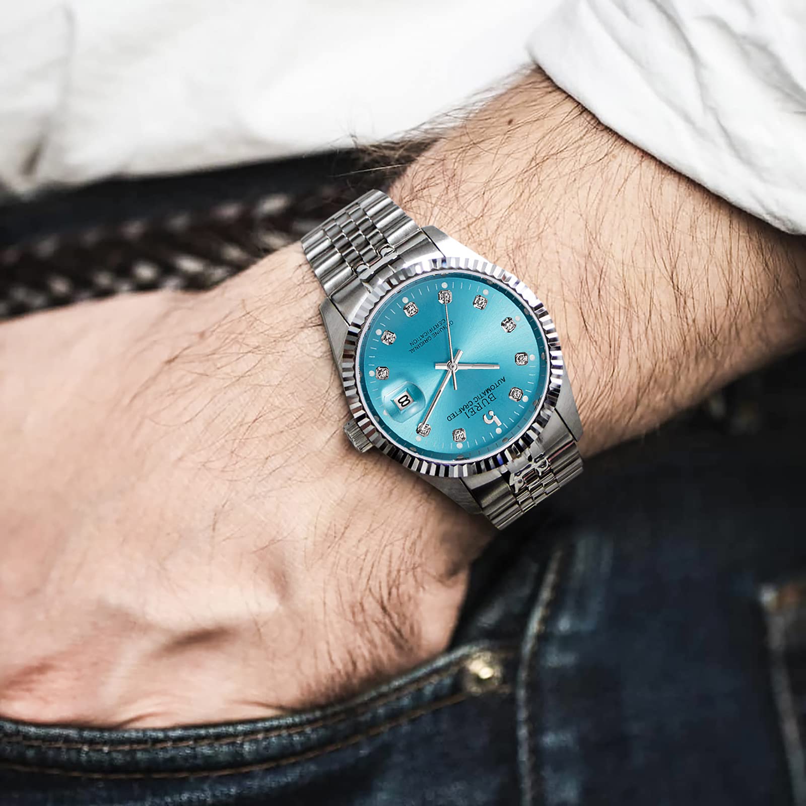 Foto 6 pulgar | Reloj Burei Para Hombre, Automático, De Lujo, A La Moda, Impermeable - Venta Internacional.