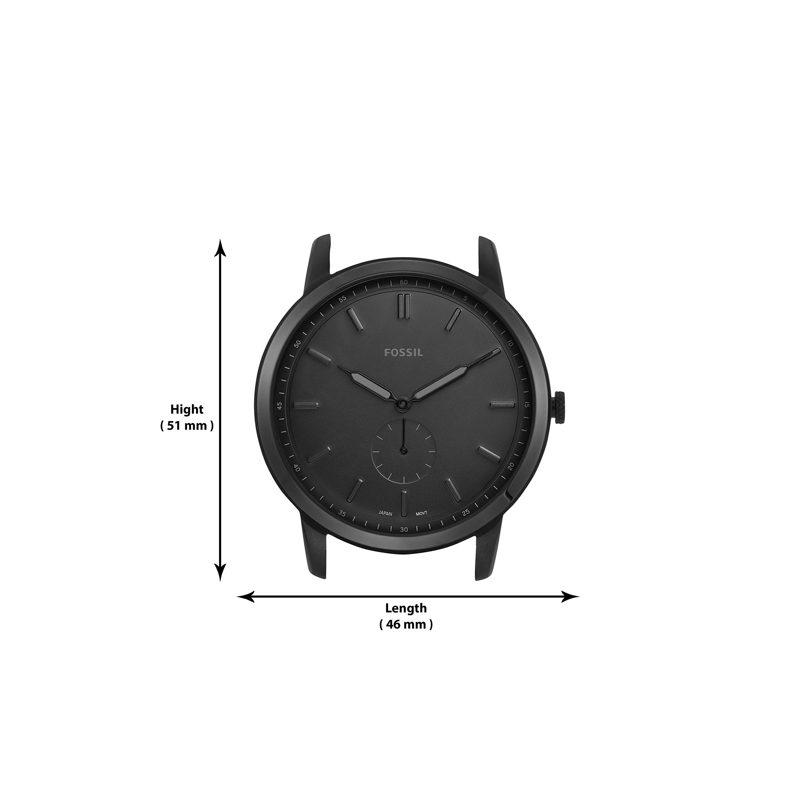 Foto 6 pulgar | Reloj Fossil Minimalist Fs5447 De Acero Inoxidable Y Cuero Negro - Venta Internacional.