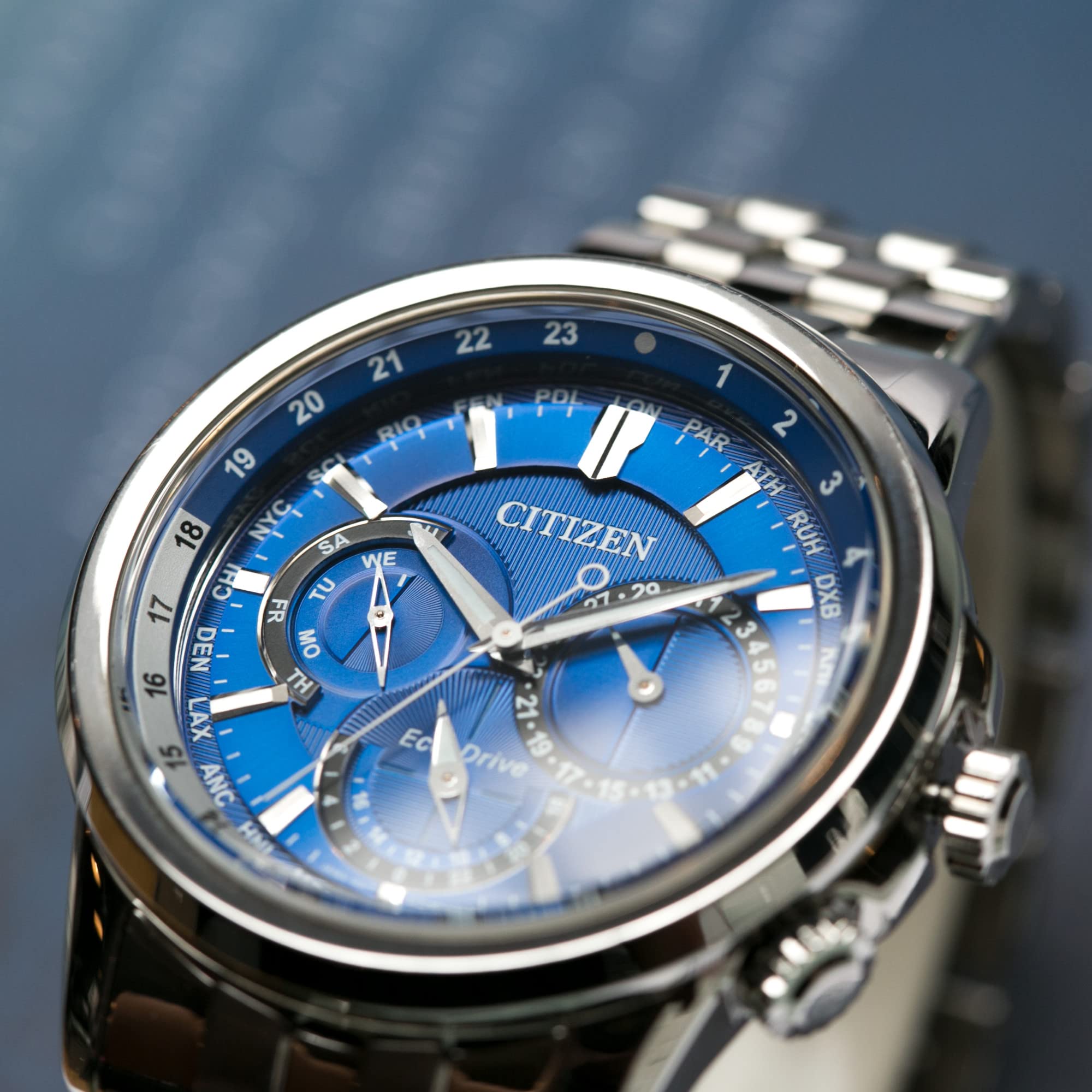 Foto 5 pulgar | Reloj Citizen Eco-drive Classic De Acero Con Esfera Azul De 44 Mm - Venta Internacional.