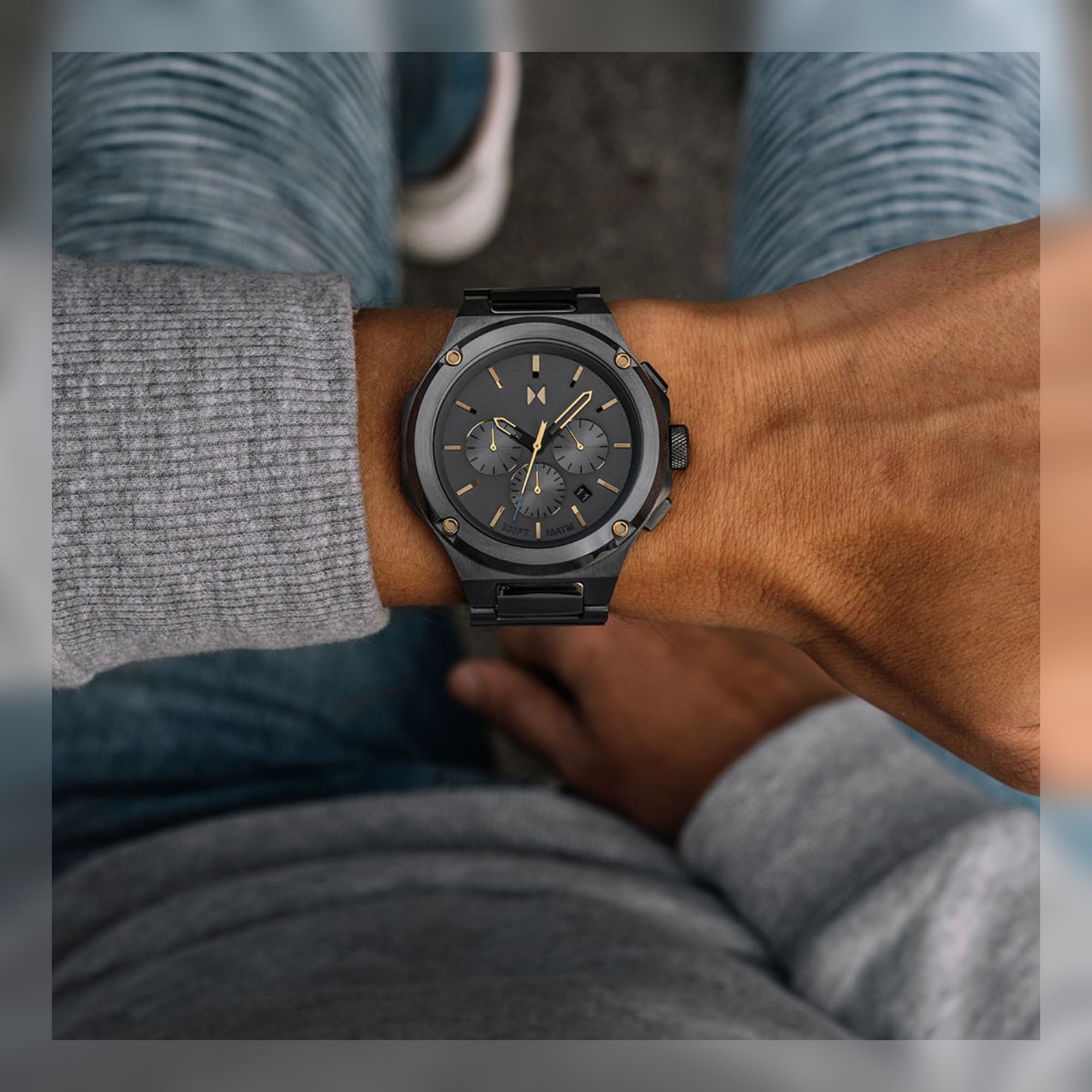 Foto 6 pulgar | Reloj Mvmt Raptor Con Cronógrafo Moon Para Hombre, Carcasa Plateada De 46 Mm - Venta Internacional.