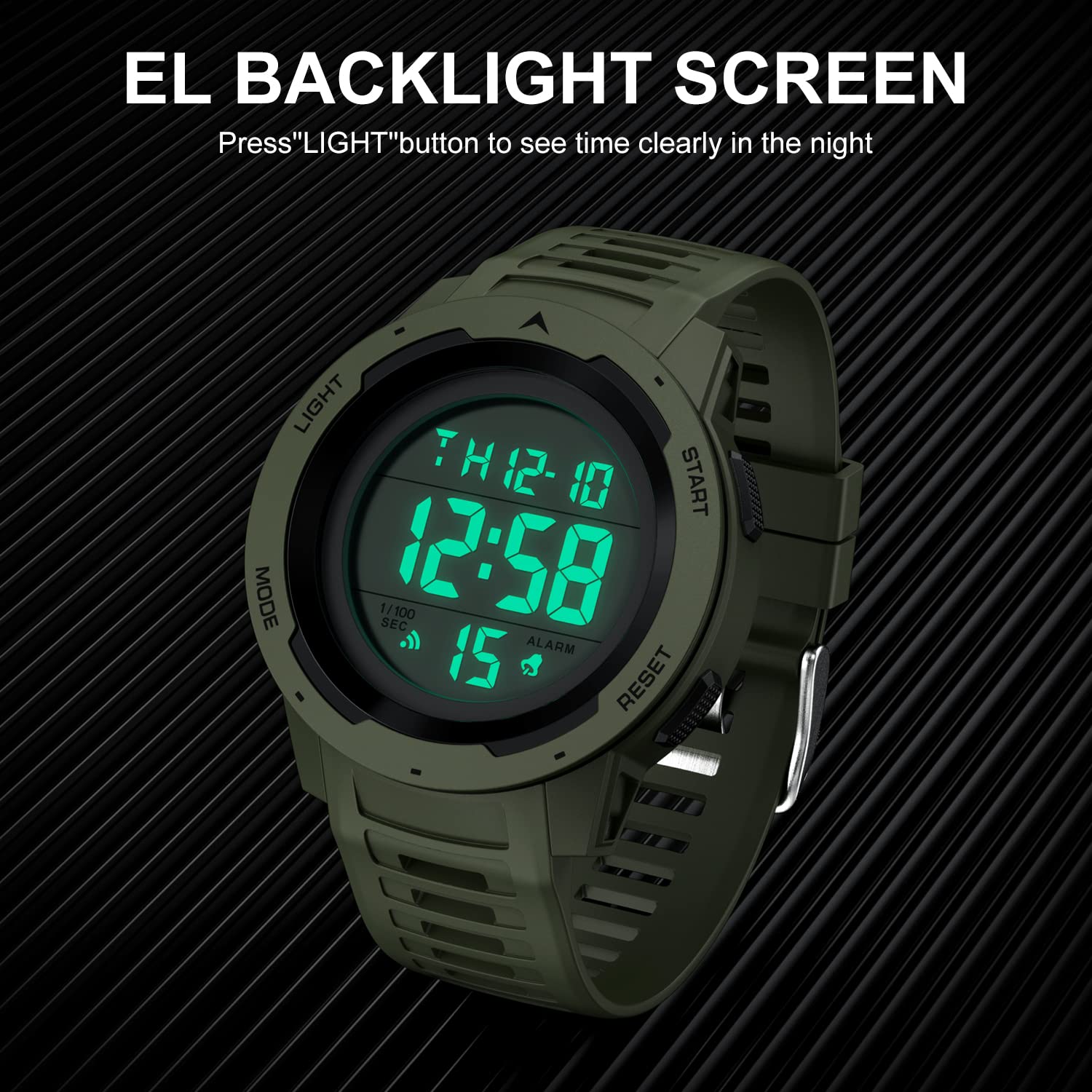 Foto 8 pulgar | Reloj Deportivo Golden Hour Waterproof Digital Para Hombre - Venta Internacional.