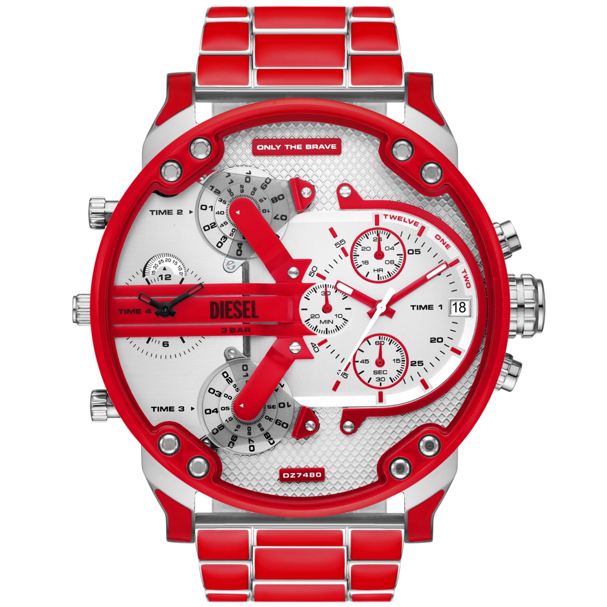 Foto 2 pulgar | Reloj Diesel Mr. Daddy 2.0 Chronograph Para Hombre Dz7480 - Rojo - Venta Internacional.