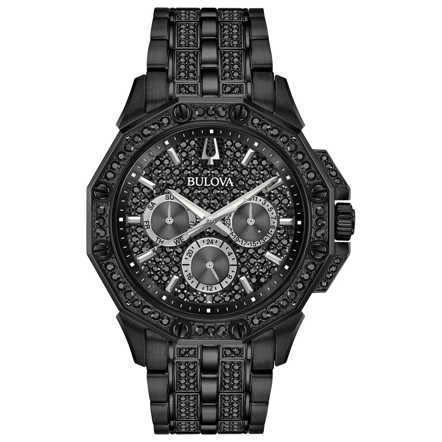 Reloj Bulova Crystals Octava Black Ion Para Hombre - Venta Internacional.