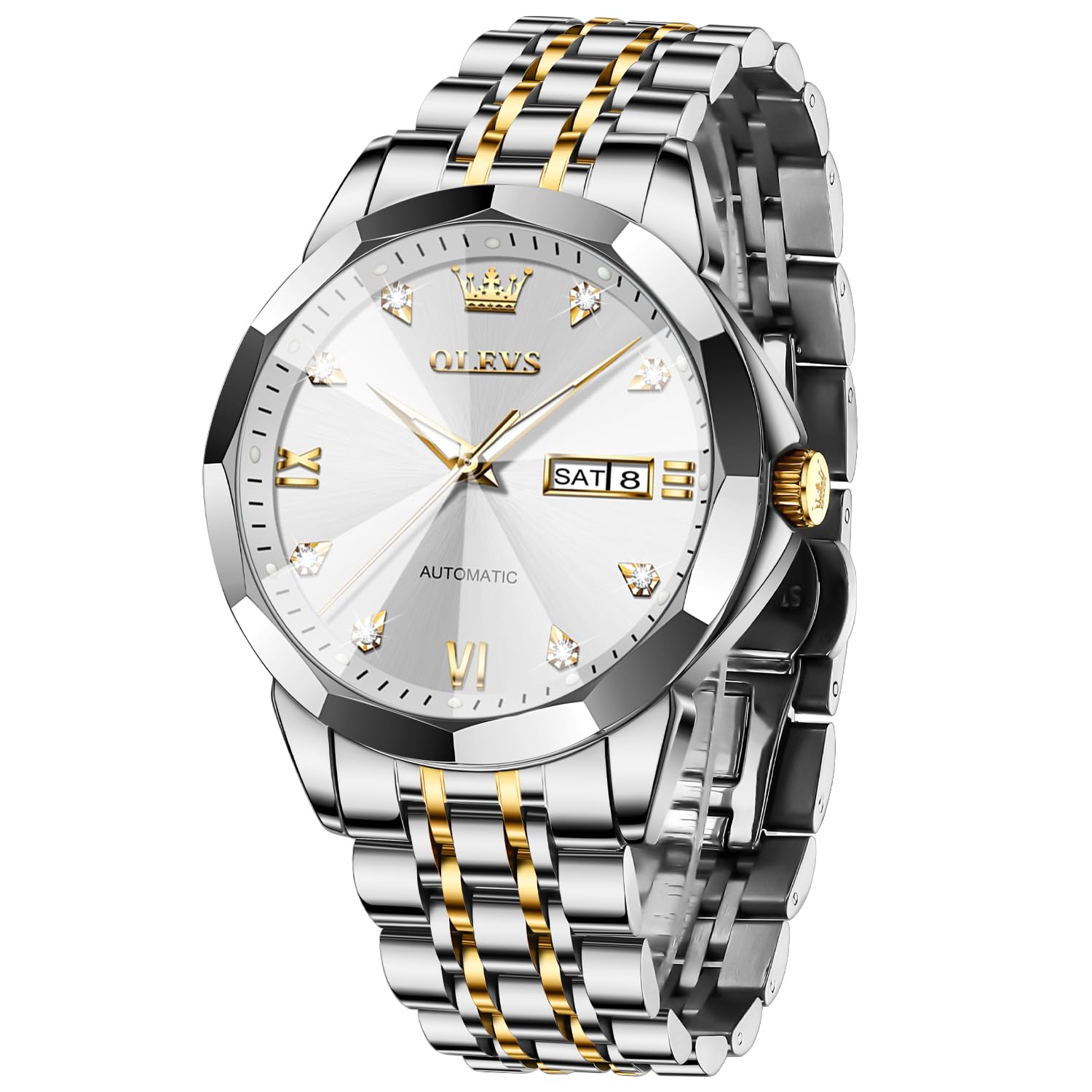 Reloj Olevs Classic Mechanical Automatic Para Hombre Con Fecha Blanco - Venta Internacional.