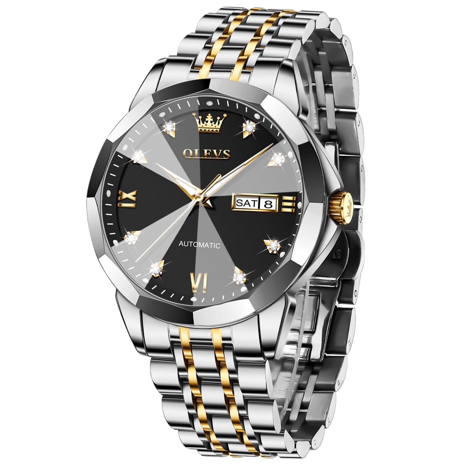 Reloj Olevs Classic Mechanical Automatic Para Hombre Con Diamante - Venta Internacional.