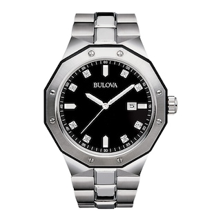 Foto 1 | Reloj Bulova Classic 98d103 De Acero Inoxidable 44 Mm Con Diamantes - Venta Internacional.