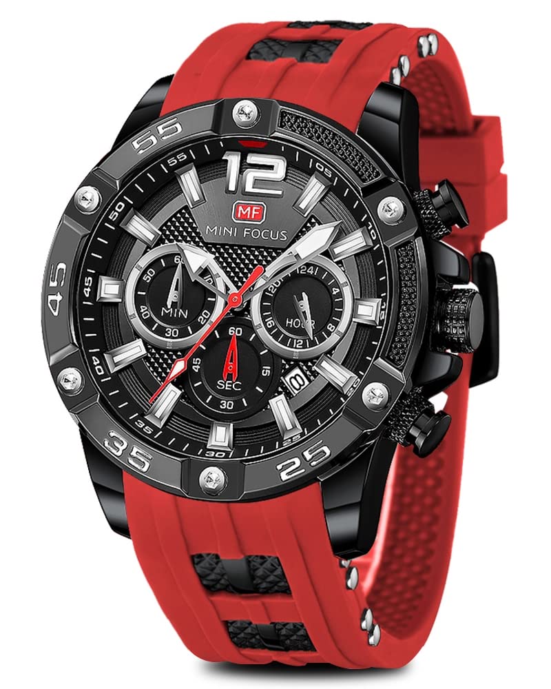 Foto 2 pulgar | Reloj Aimes, Elegante Cronógrafo Analógico De Cuarzo Rojo Para Hombre - Venta Internacional.