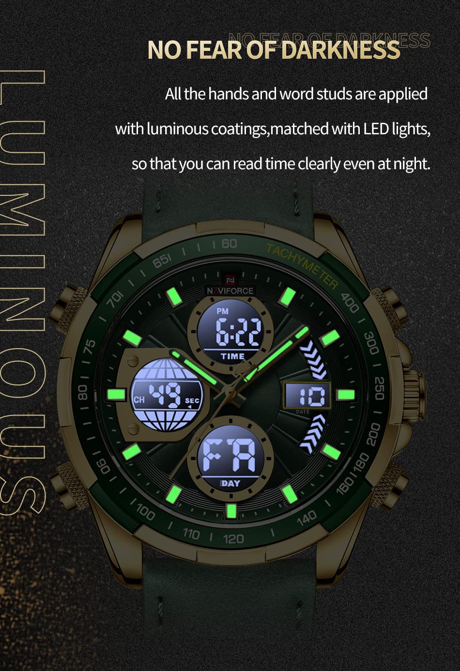 Foto 7 pulgar | Reloj Aimes Para Hombre, Deportivo Militar, Digital, Analógico, De Cuarzo - Venta Internacional.