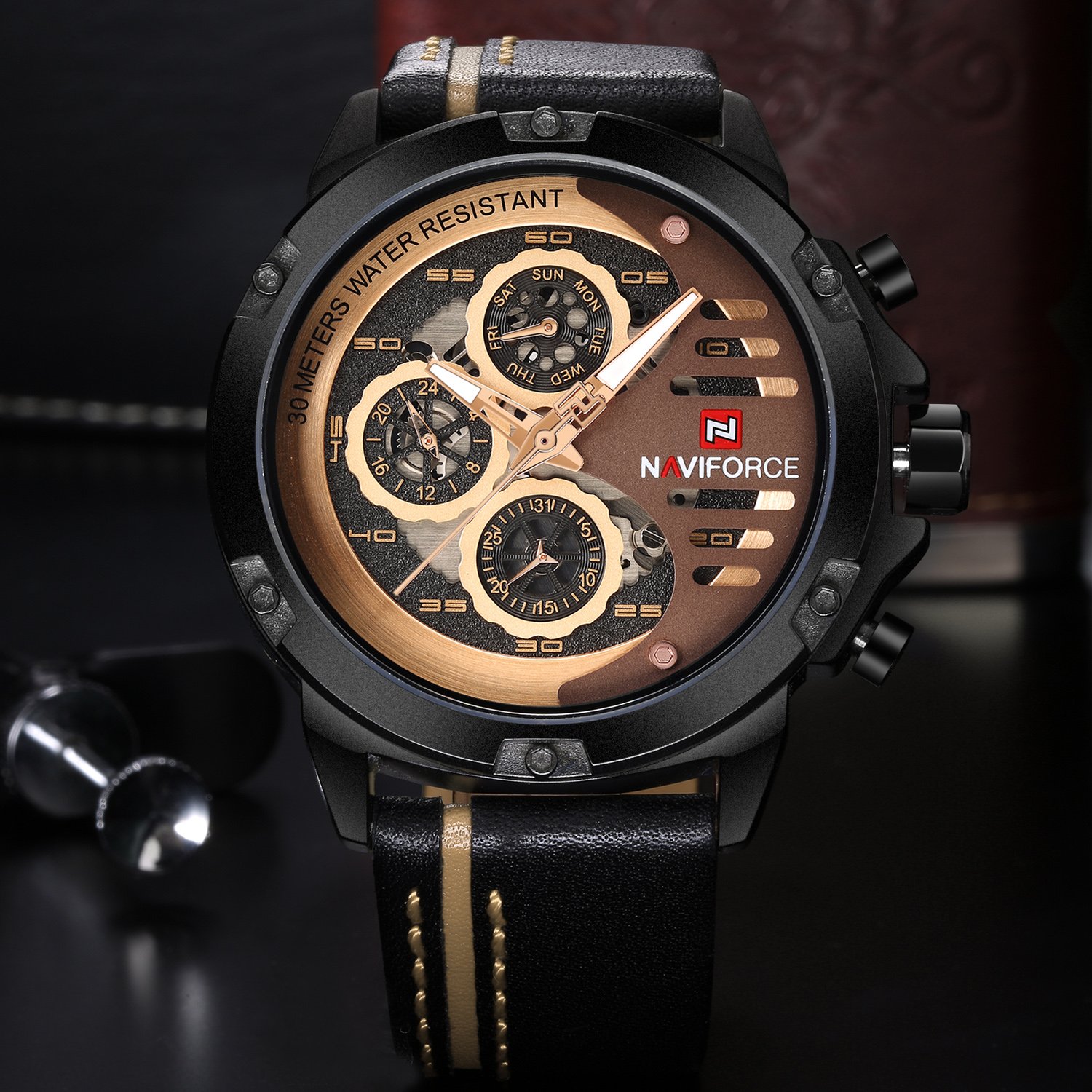 Foto 6 pulgar | Reloj Naviforce Sport Military Waterproof Para Hombre De Piel - Venta Internacional.