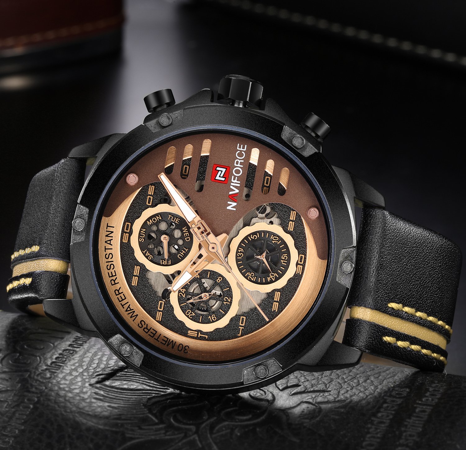 Foto 7 pulgar | Reloj Naviforce Sport Military Waterproof Para Hombre De Piel - Venta Internacional.