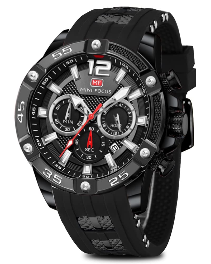 Reloj Aimes Para Hombre, Cronógrafo A2-black, De Silicona Impermeable - Venta Internacional.