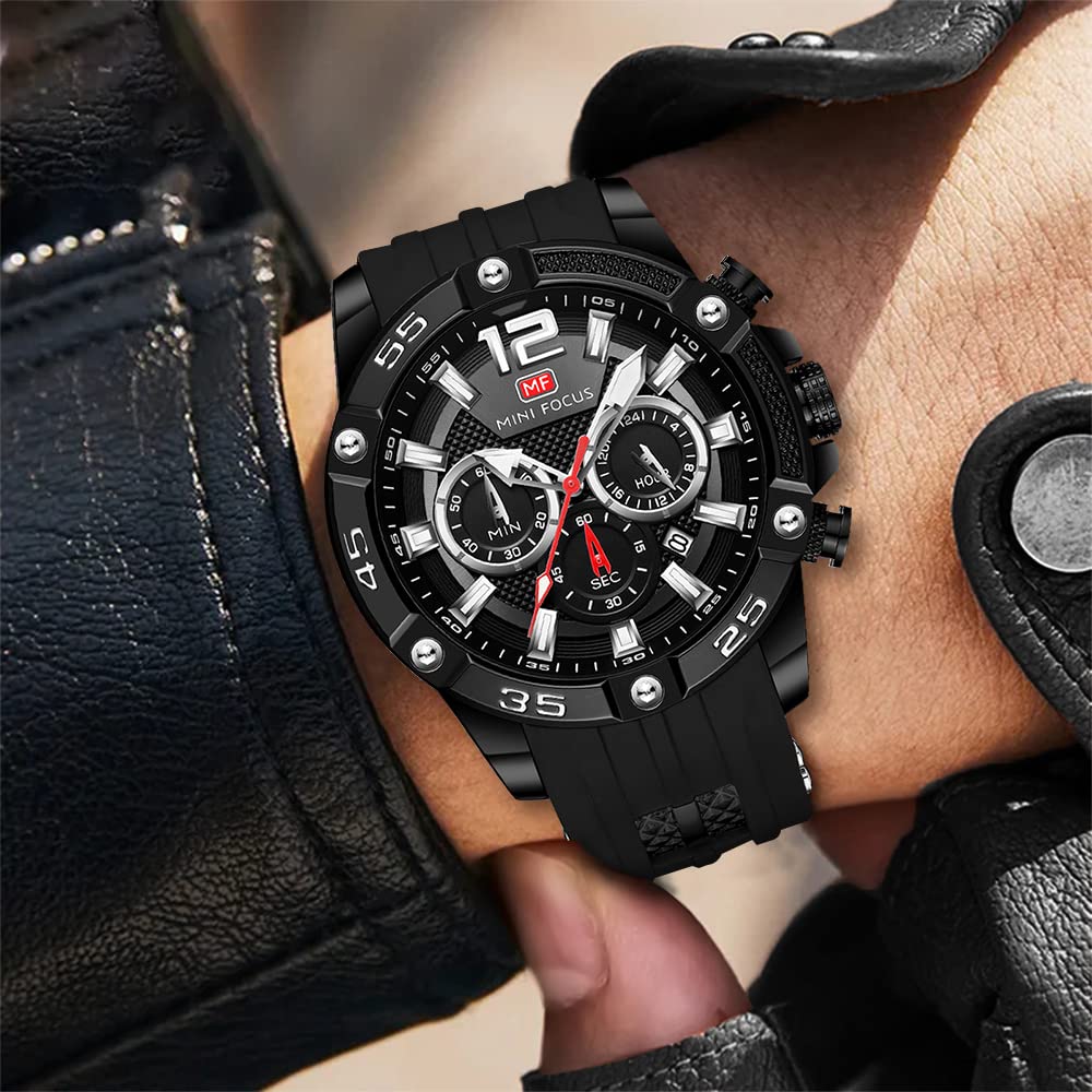 Foto 4 pulgar | Reloj Aimes Para Hombre, Cronógrafo A2-black, De Silicona Impermeable - Venta Internacional.