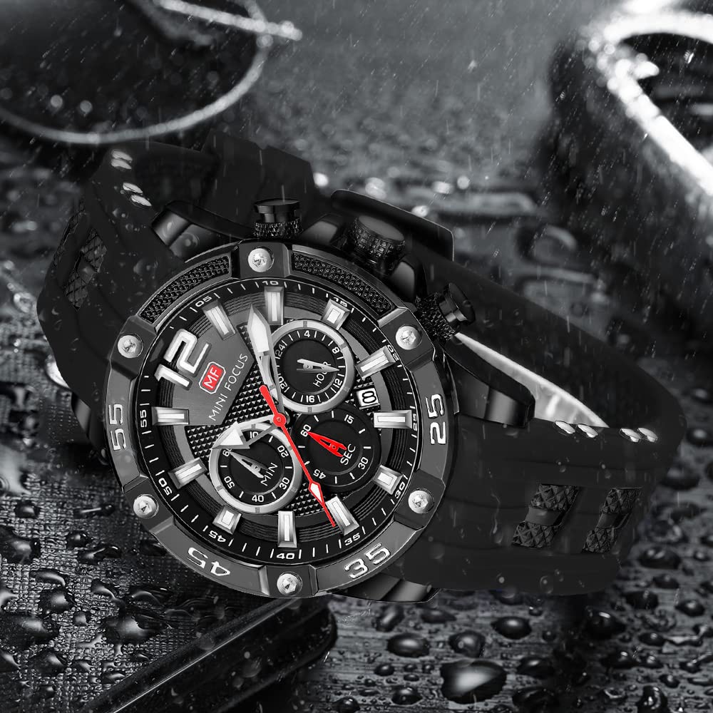 Foto 5 pulgar | Reloj Aimes Para Hombre, Cronógrafo A2-black, De Silicona Impermeable - Venta Internacional.