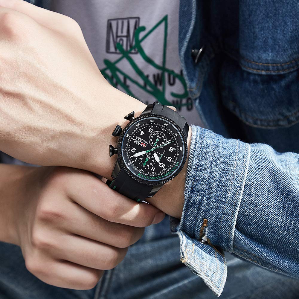 Foto 4 | Reloj Aimes Cronógrafo Impermeable Militar Casual Para Hombre - Venta Internacional.