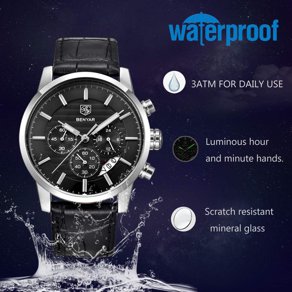 Foto 4 pulgar | Reloj Benyar Chronograph Waterproof Business Para Hombre - Venta Internacional.