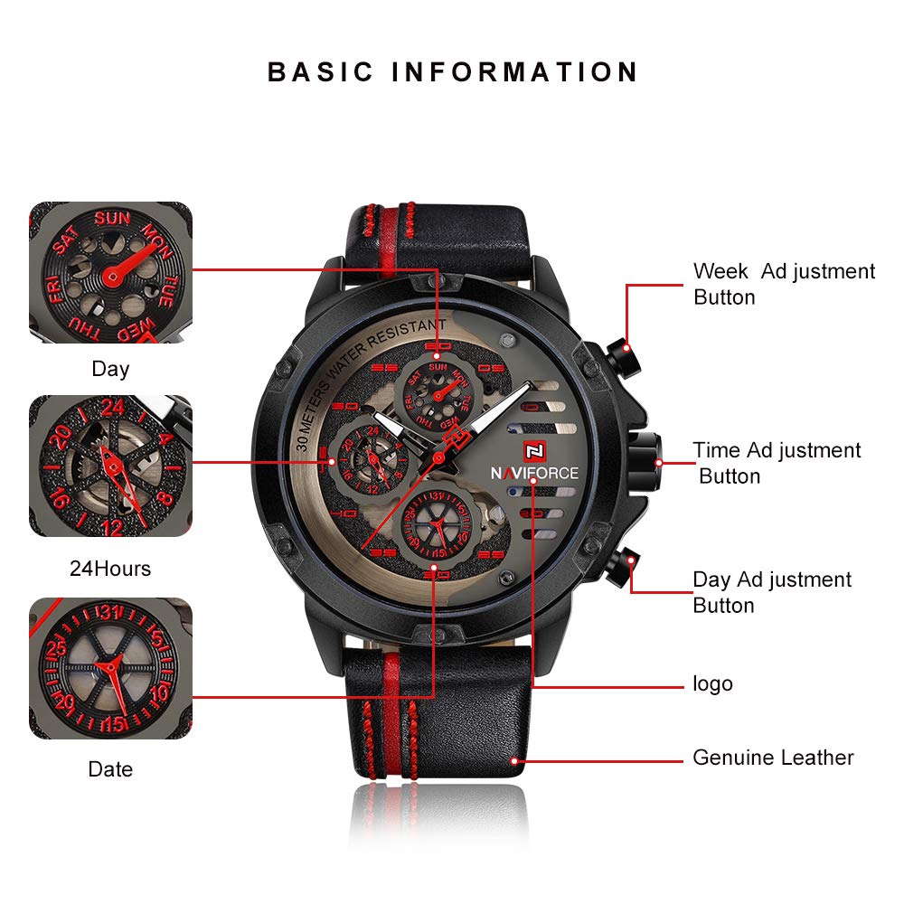Foto 3 pulgar | Reloj Naviforce Sport Military Waterproof Para Hombre - Venta Internacional.