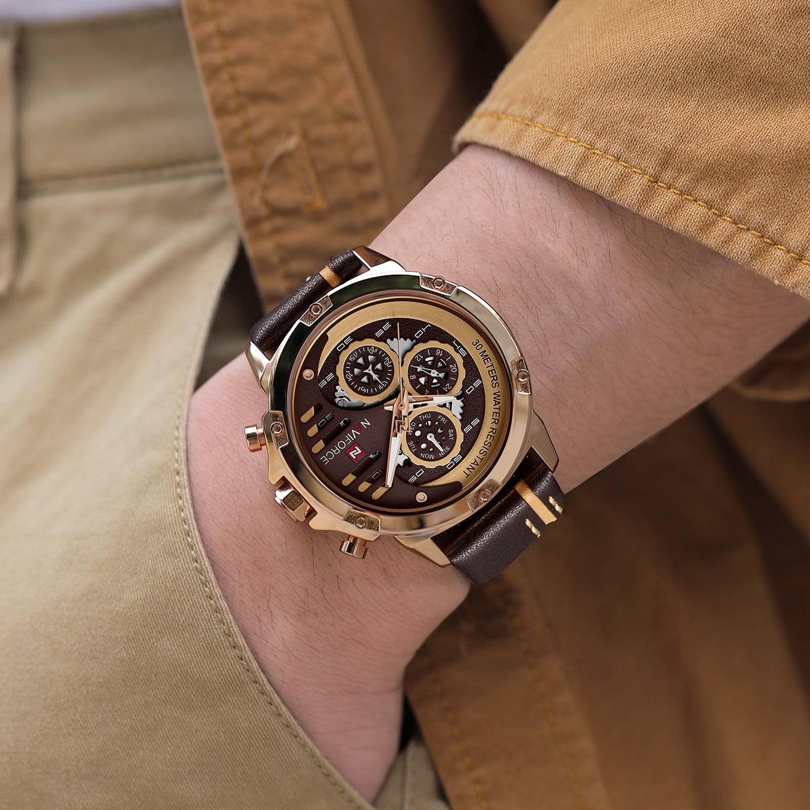 Foto 6 | Reloj Naviforce De Piel Impermeable Deportivo Militar Para Hombre - Venta Internacional.