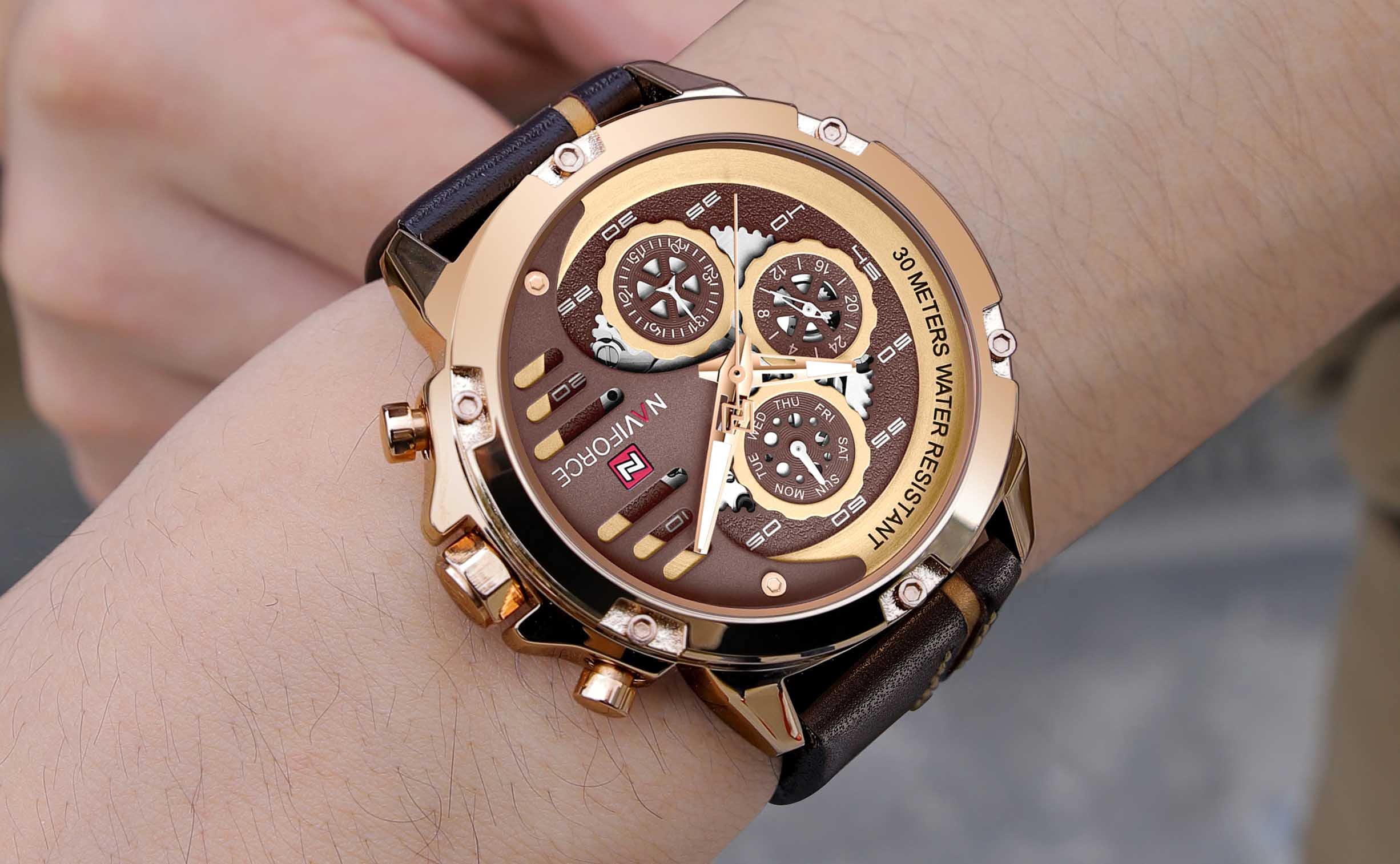Foto 7 | Reloj Naviforce De Piel Impermeable Deportivo Militar Para Hombre - Venta Internacional.