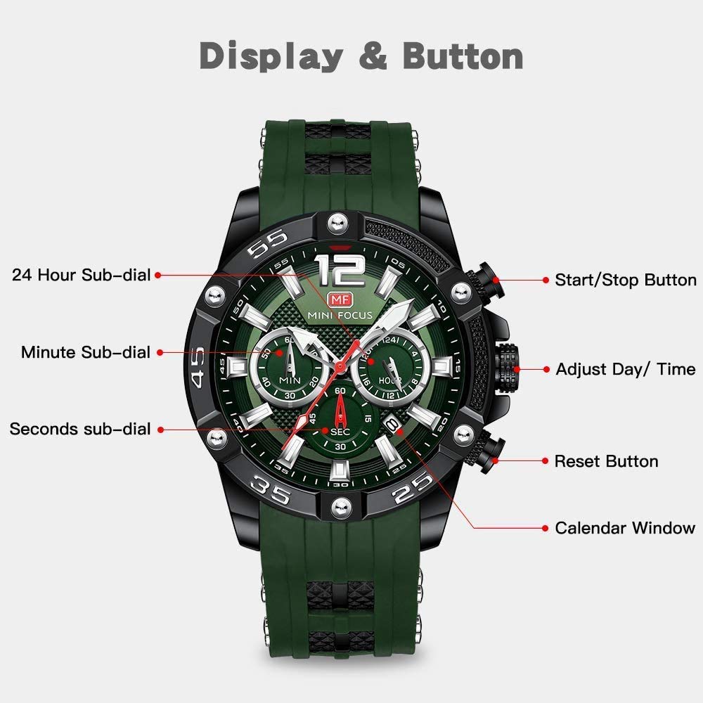 Foto 6 pulgar | Reloj De Pulsera Aimes Con Elegante Correa De Silicona Impermeable Para Hombre - Venta Internacional.