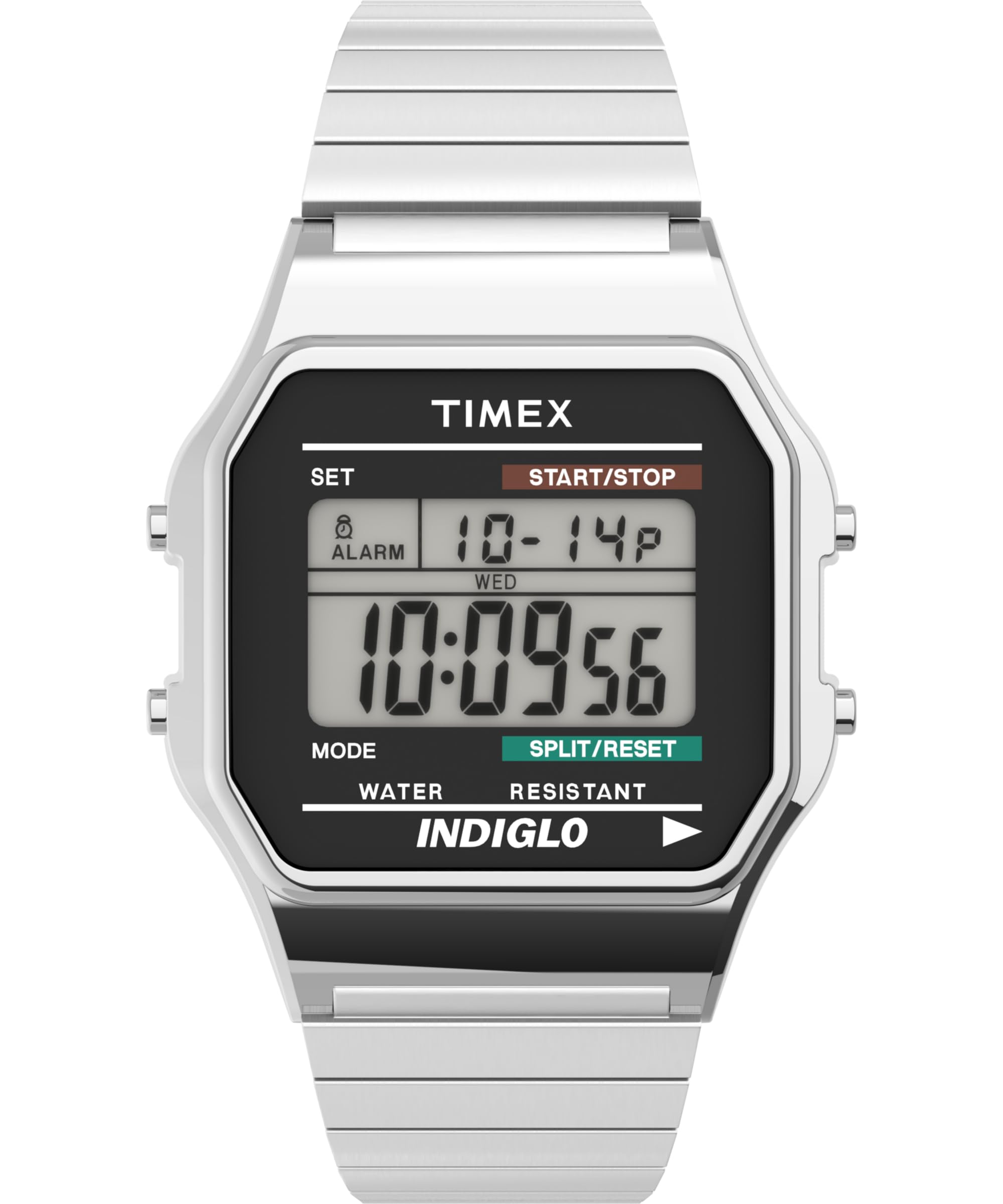 Foto 2 pulgar | Reloj Timex Classic Digital De Acero Inoxidable Plateado - Venta Internacional.