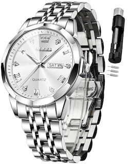 Foto 1 | Reloj De Pulsera Olevs Para Hombre Analógico De Cuarzo Y Acero Inoxidable - Venta Internacional.